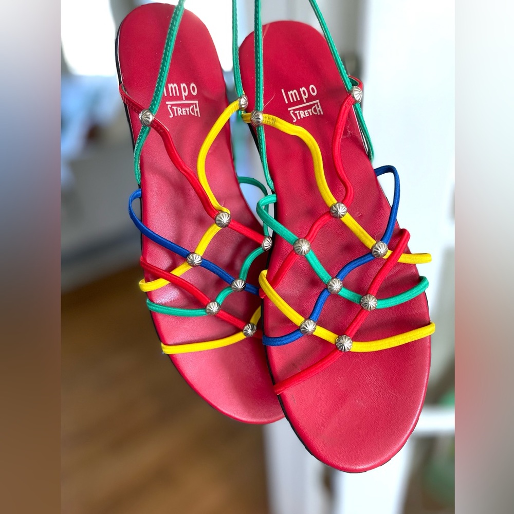 Vintage Impo Stretch Sandal Primary Color with Silver Size 9